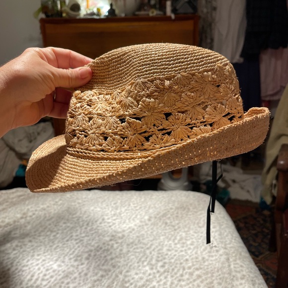 Boardwalk style 100% Raffia Trilby hat! main image 8